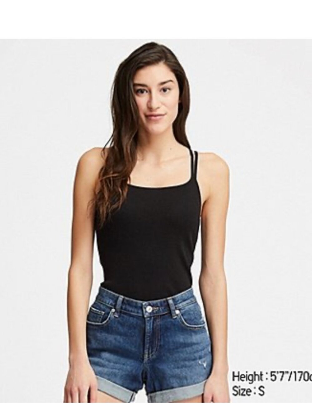 Uinqlo Black Cross Back Bra Camisole XS